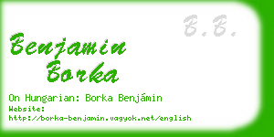 benjamin borka business card