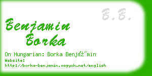 benjamin borka business card